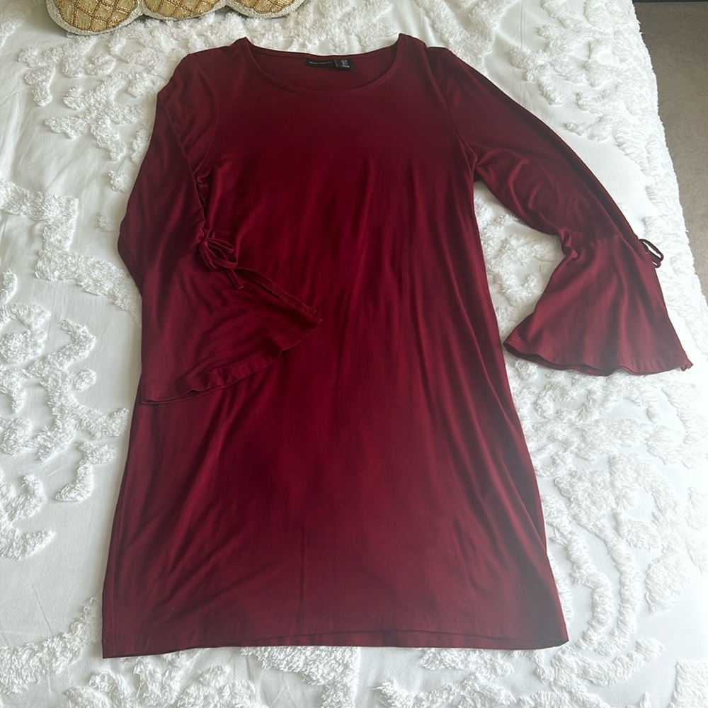 Burgundy Shift Dress